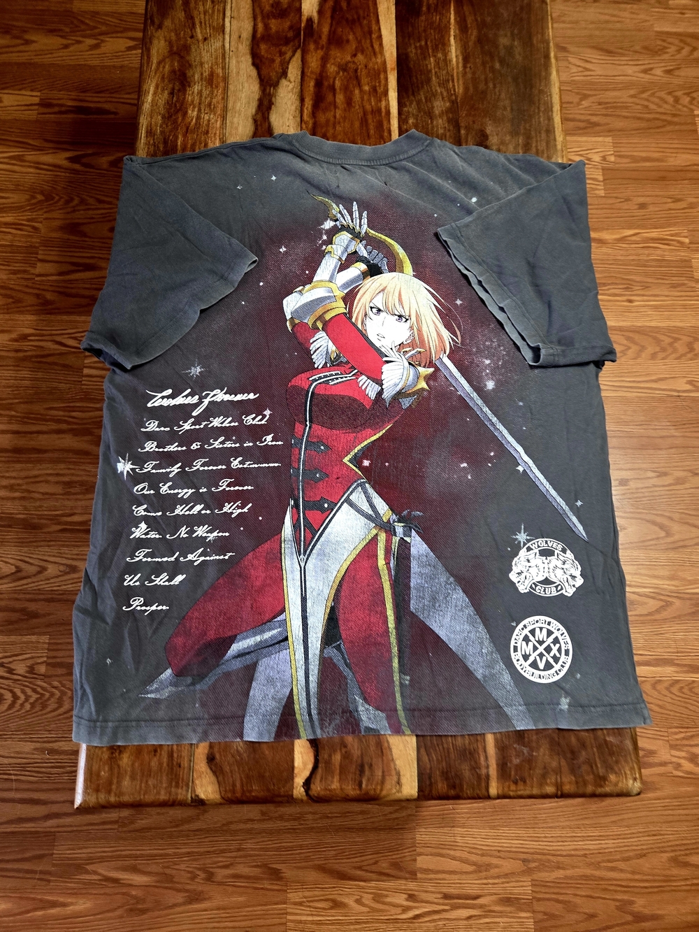 Darc Sport/Solo Leveling "Celestial Knight" Premium Vintage Wash Tee. Size XL